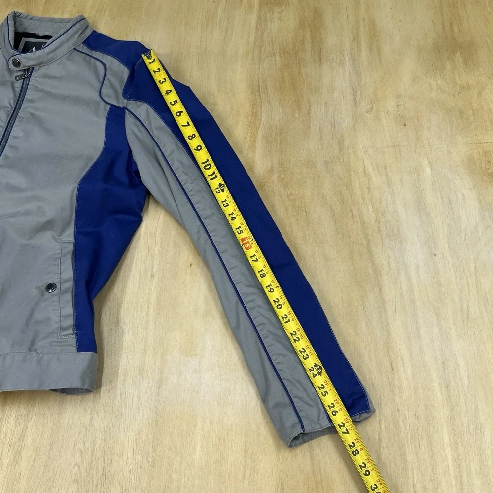 Armani Exchange 👉Actual‎ Sz Medium👈 Jacket Mens Cotton Full Zip Gray/Blue